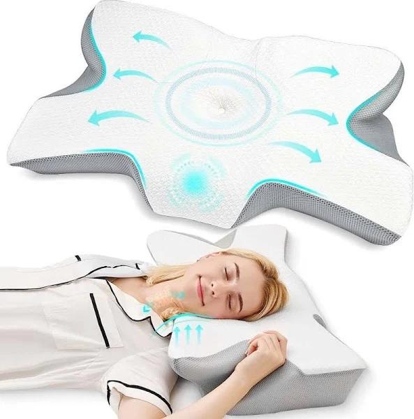 Soft Cervical Pillow For Neck Pain Relief Memory Foam Ergonomic