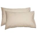 Algodon Pair of 300TC Cotton Standard Pillowcases Silver