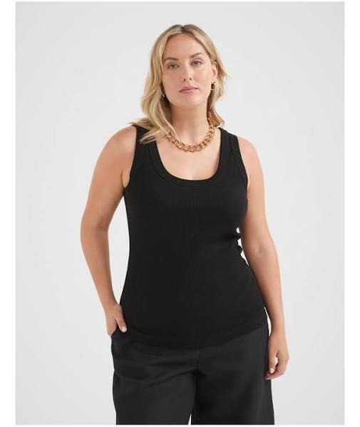 Commonry The Cotton Rib Tank in Black 10