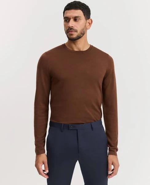 Country Road Verified Australian Merino Wool Crew Knit XL Nutmeg AU526151