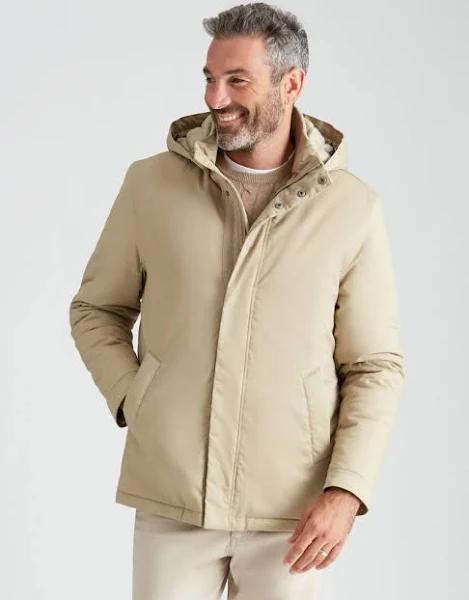 Rivers Hooded Padded Parka - Size XL - Mens - Stone