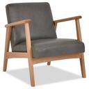 Den Leather Occasional Armchair Olive by Freedom