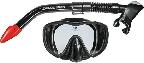 Land & Sea Black Marlin Mask & Snorkel Set