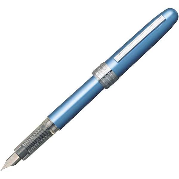 Platinum Plaisir Fountain Pen - Frosty Blue Fine