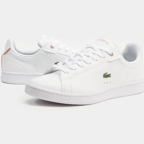 Lacoste Women's Carnaby Pro BL Tonal Sneakers White Size UK 7