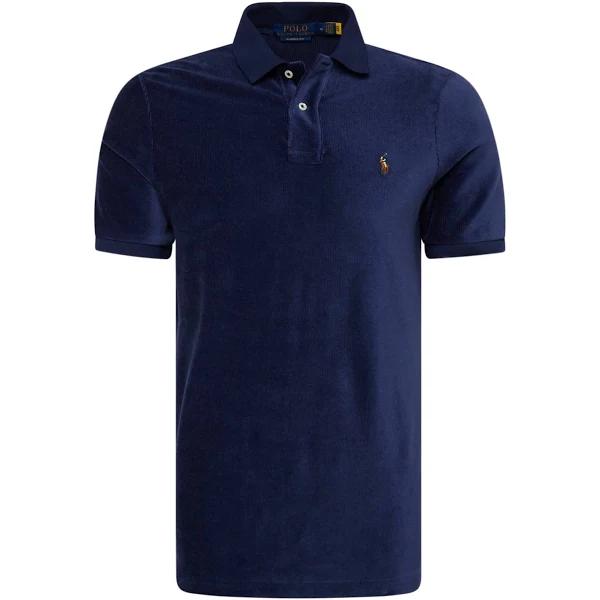 Polo Ralph Lauren Corduroy Polo Shirt - Navy - XXL