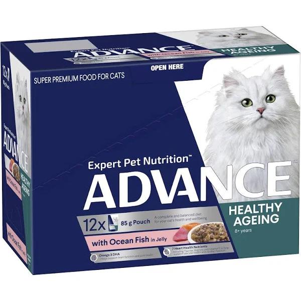 Advance Mature Ocean Fish in Jelly Wet Cat Food Pouches