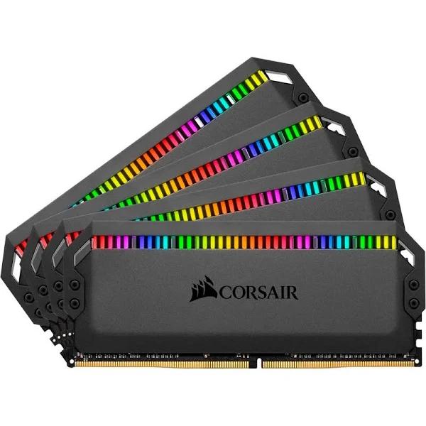 Corsair Dominator Platinum RGB 128GB (4 x 32GB) 288-Pin PC RAM DDR4 3200 (PC4 25600) Desktop Memory Model CMT128GX4M4E3200C16