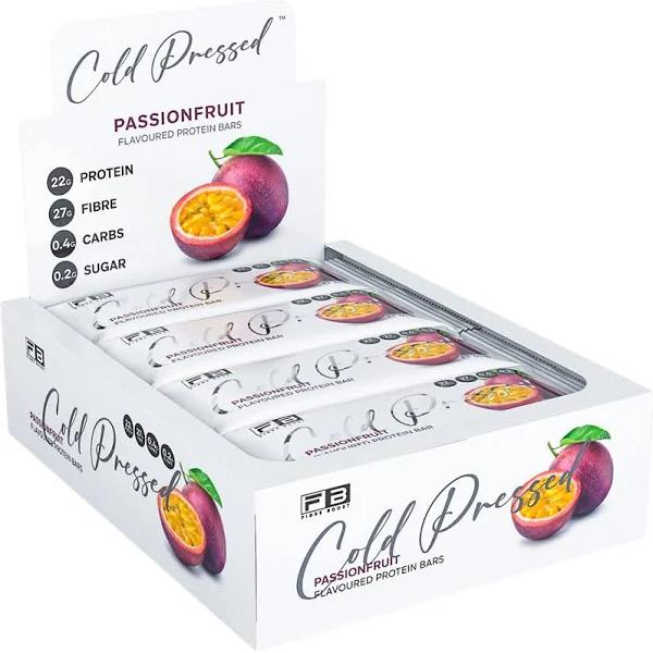 Fibre Boost Cold Pressed Protein Bar Box of 12 / Passionfruit