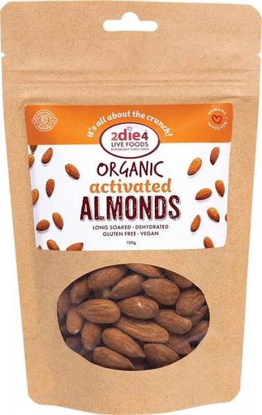 2Die4 Live Foods Activated Organic Almonds 120 G