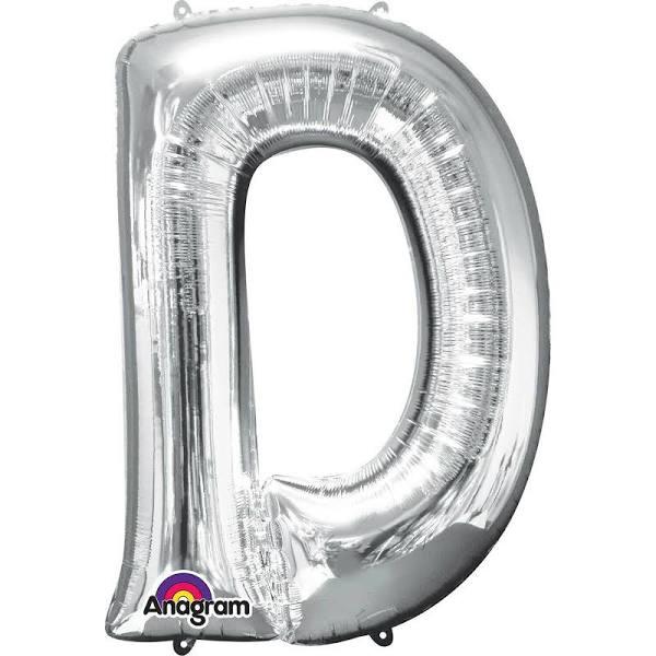 Silver Letter D Balloon