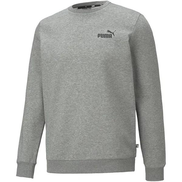 Puma Mens Ess Small Logo Crew Medium Grey Heather XSmall