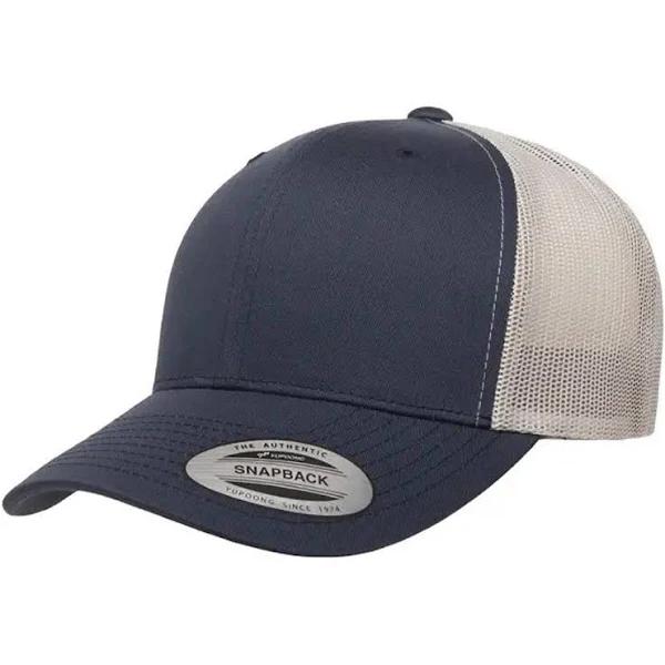 Flexfit Unisex Adult Retro Two Tone Trucker Cap Navy/Silver One Size