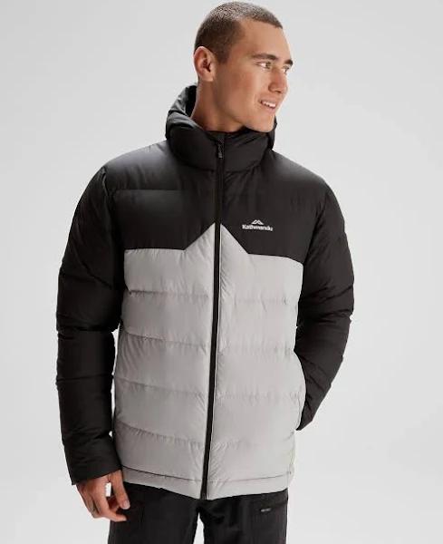 Kathmandu Epiq Mens Hooded Down Puffer 600 Fill Warm Winter Jacket Men's Puffer Jacket - Steel Grey/Black Size Small - AfterPay & zipPay Available