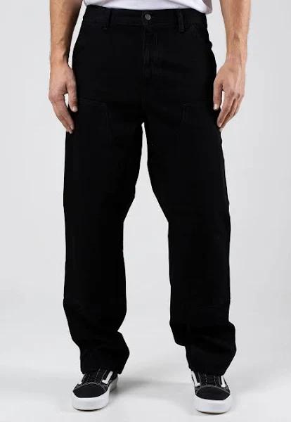 Carhartt WIP Double Knee Pant Smith Denim, 13.5 oz - Black Rinsed - 31/32 - Men