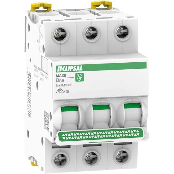 Clipsal MX9MC306 | 6Amp Three Pole Circuit Breaker 6kA | MAX9