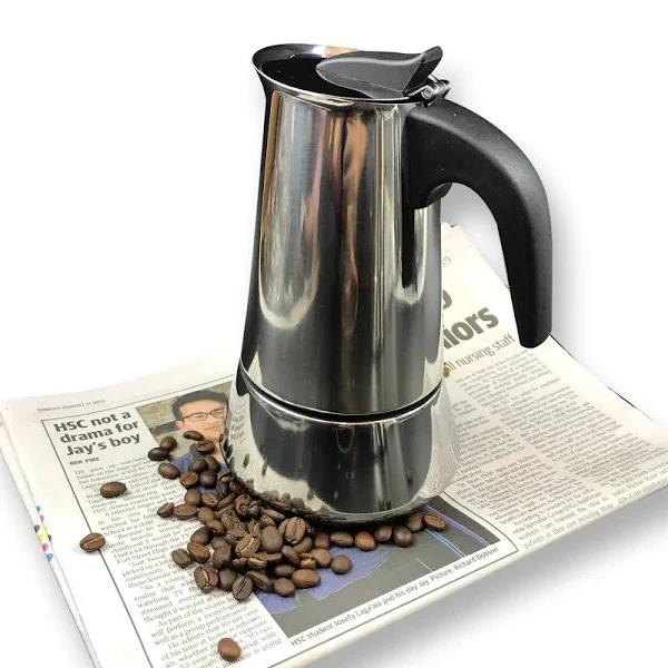 Stainless Steel Stove Top Espresso Italian Coffee Maker Percolator Moka Pot 4Cups /6Cups / 9Cups 6