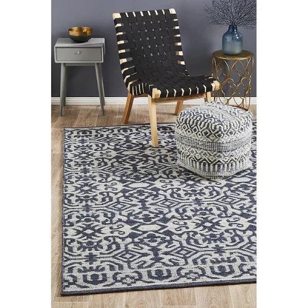 Relic Kian Silver Navy Rug 280 x 190cm