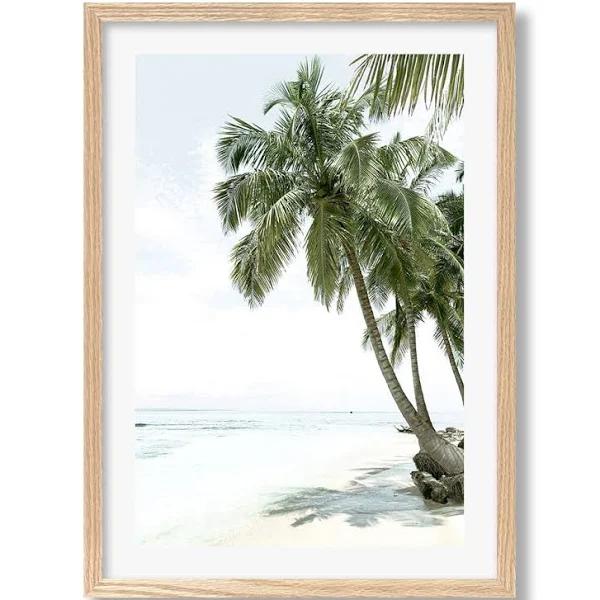 Profile Australia Australian Made Palm Island Dreams Art Print A2 in White Frame White