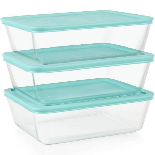 Pyrex Glass Container Set of 3 Mint 2.75L