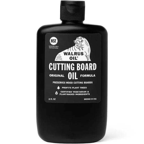 Walrus Oil - Cutting Board Oil and Wood Butcher Block Oil 8 oz Bottle FDA Food-safe