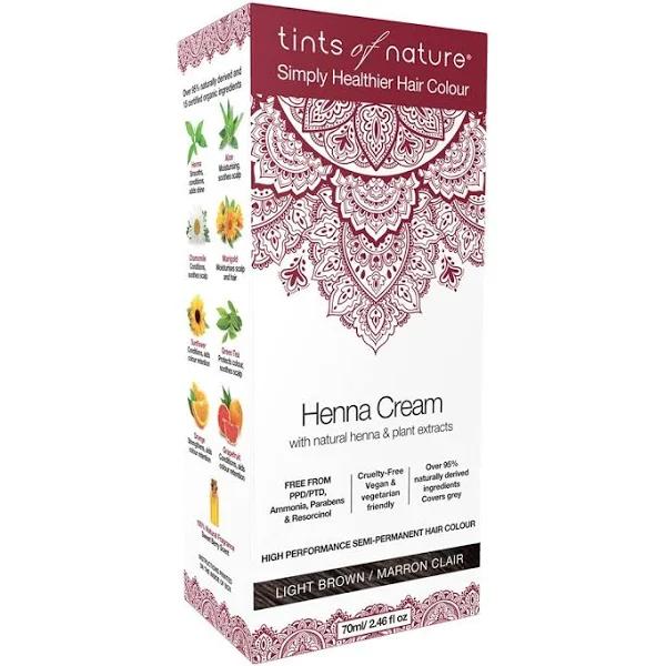 Tints of Nature Henna Cream Semi-permanent Light Brown 70ml