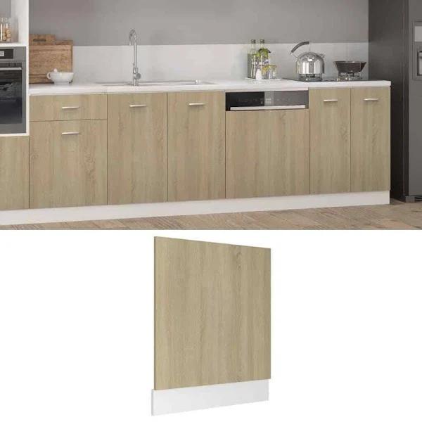 vidaXL - Dishwasher Panel Chipboard - Sonoma Oak - 59.5x3x67 cm