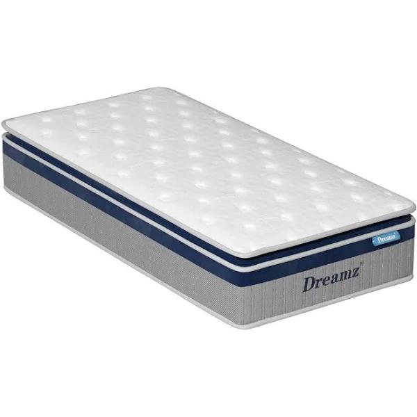 Dreamz Spring Mattress Pillow Top 7 Zone Pocket Spring Memory Foam 32cm Single