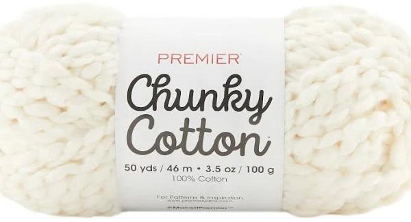 Premier Yarns Chunky Cotton Yarn - White 100g