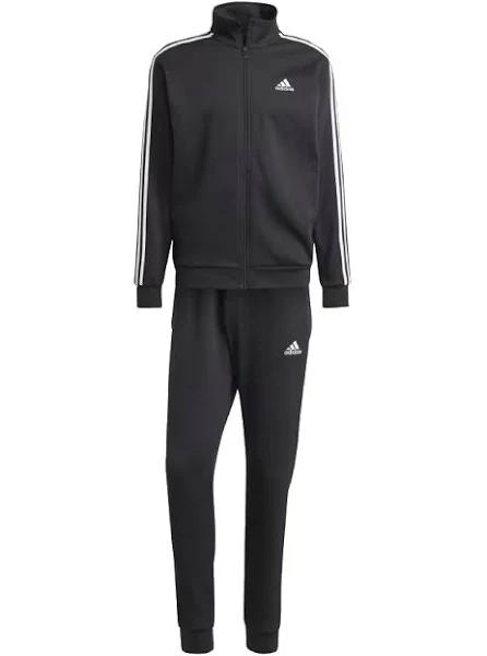 Adidas 3-Stripes Fleece Tracksuit - Black - XS