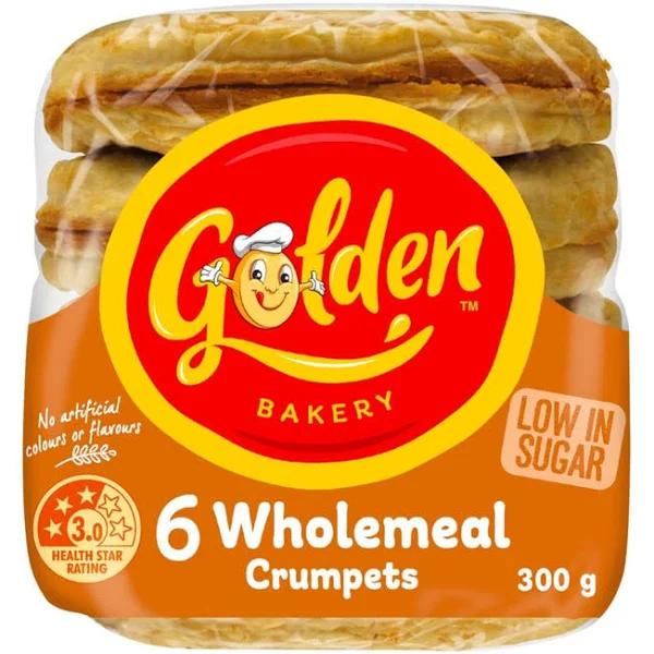 Golden Wholemeal Crumpets 6 Pack