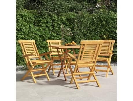 Folding Garden Chairs 4 Pcs 56x63x90 cm Solid Wood Teak vidaXL