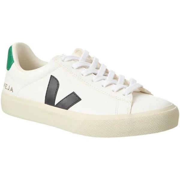 Veja Campo Chromefree Leather Extra White Black Emeraude Trainers Size