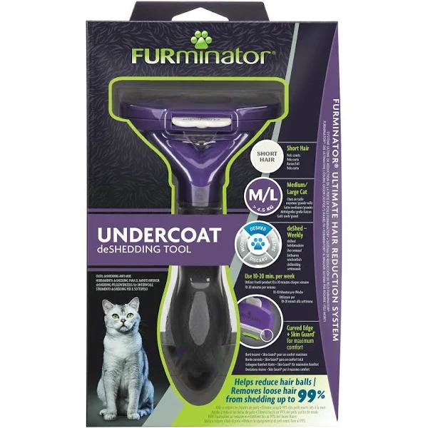 Furminator Undercoat Deshedding Tool for Medium/Large Long Hair Cat, M