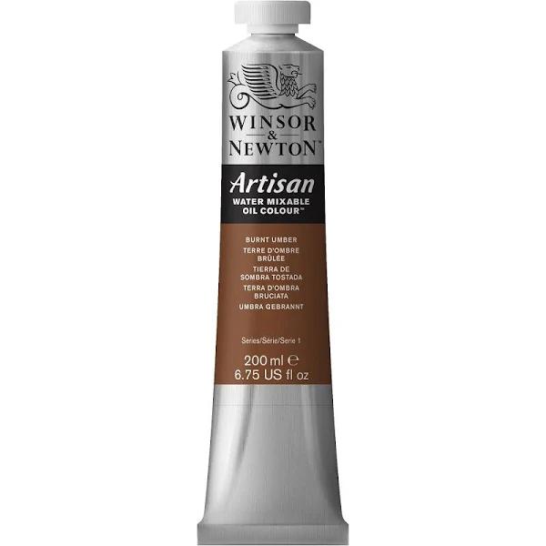 Winsor & Newton 1537076 200ml Artisan Water Mixable Oil Colour - Burnt Umber