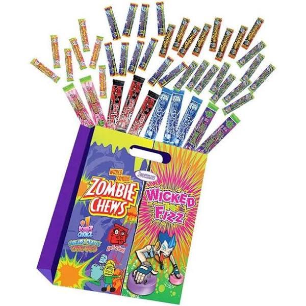 Wicked Fizz Zombie Chews Confectionery Sour Chew Candy Sweets Combo Mix Showbag - AfterPay & zipPay Available