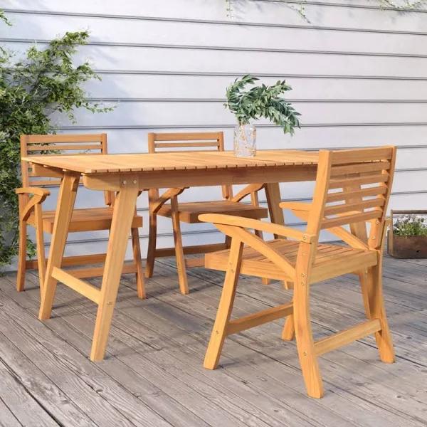 Garden Chairs 3 Pcs 58x58x87 cm Solid Wood Acacia vidaXL