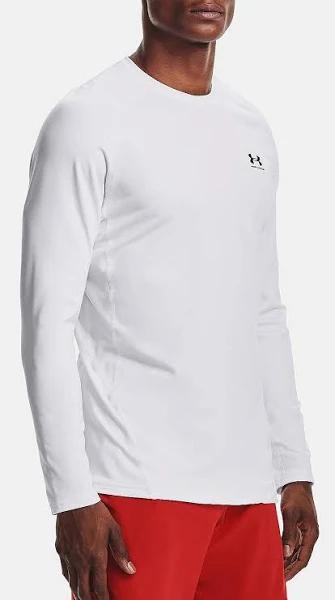 Under Armour ColdGear Fitted Logo Long Sleeve T-Shirt White - XXL