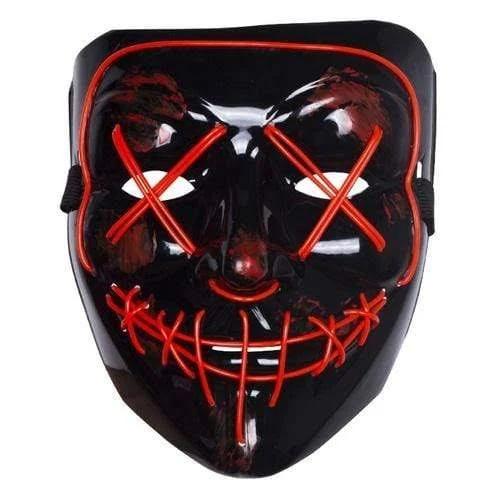 Neon LED Light Flashing Red Purge Mask