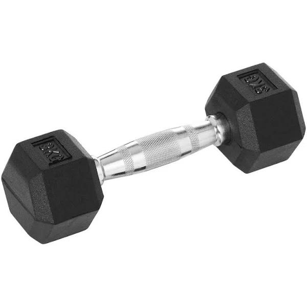 Celsius 3kg Rubber Hex Dumbbell 1 Piece