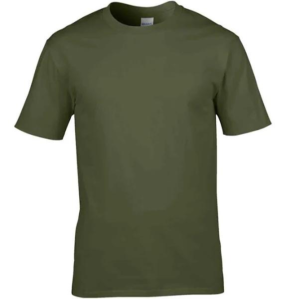 Gildan Men's Premium Cotton Short Sleeve T Shirt Military Green S