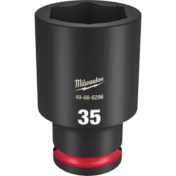 Milwaukee Shockwave 1/2" Drive 35mm Deep 6 Point Impact Socket 49666296 by Autoelec