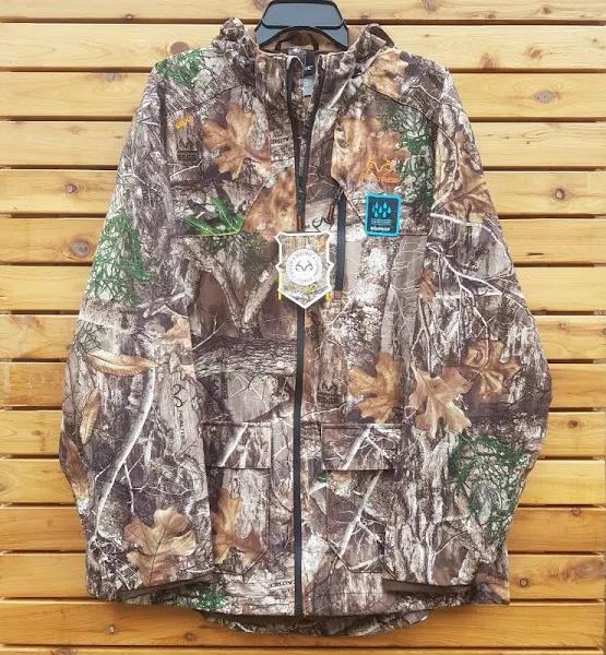 Realtree Edge Camo Hunting Jacket Waterproof Scent Control - Medium