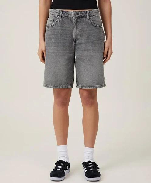 Cotton On - Women's Grey Denim - Super Baggy Denim Jort - Size 10 at The Iconic