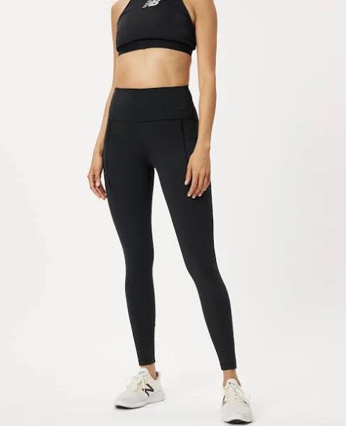 New Balance - Women's Black Tights - 27" Sleek Pocket High Rise Leggings - Size XS at The Iconic