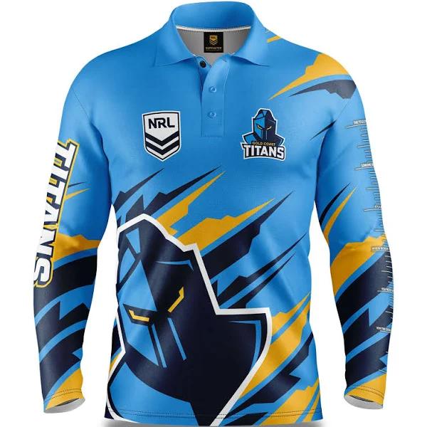 Ashtabula NRL 'Ignition' Fishing Shirt - Gold Coast Titans - Adult - Mens - Polo - 4XL