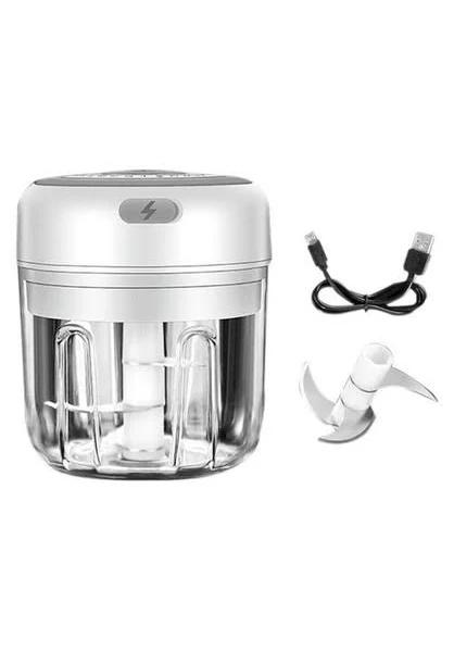 HOD 100ml USB Rechargeable Mini Garlic Chopper - White