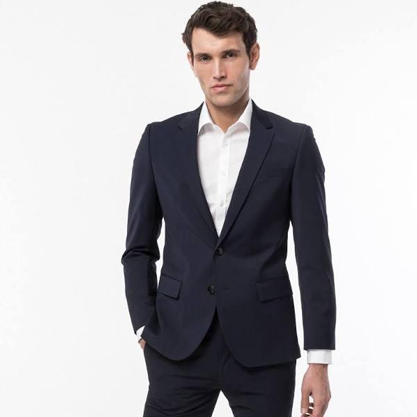 Hugo Boss Henry Slim Fit Suit Blazer in Pure Wool Dark Blue 50