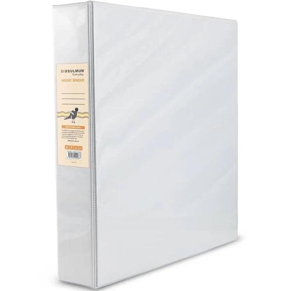 BIBBULMUN Insert Binder A4 3D Ring 38mm White