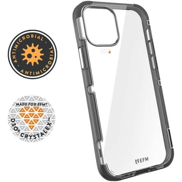 EFM Cayman Case Armour With D3O Crystalex - For iPhone 12 Mini 5.4in Smoke Black EFCCAAE180SMB